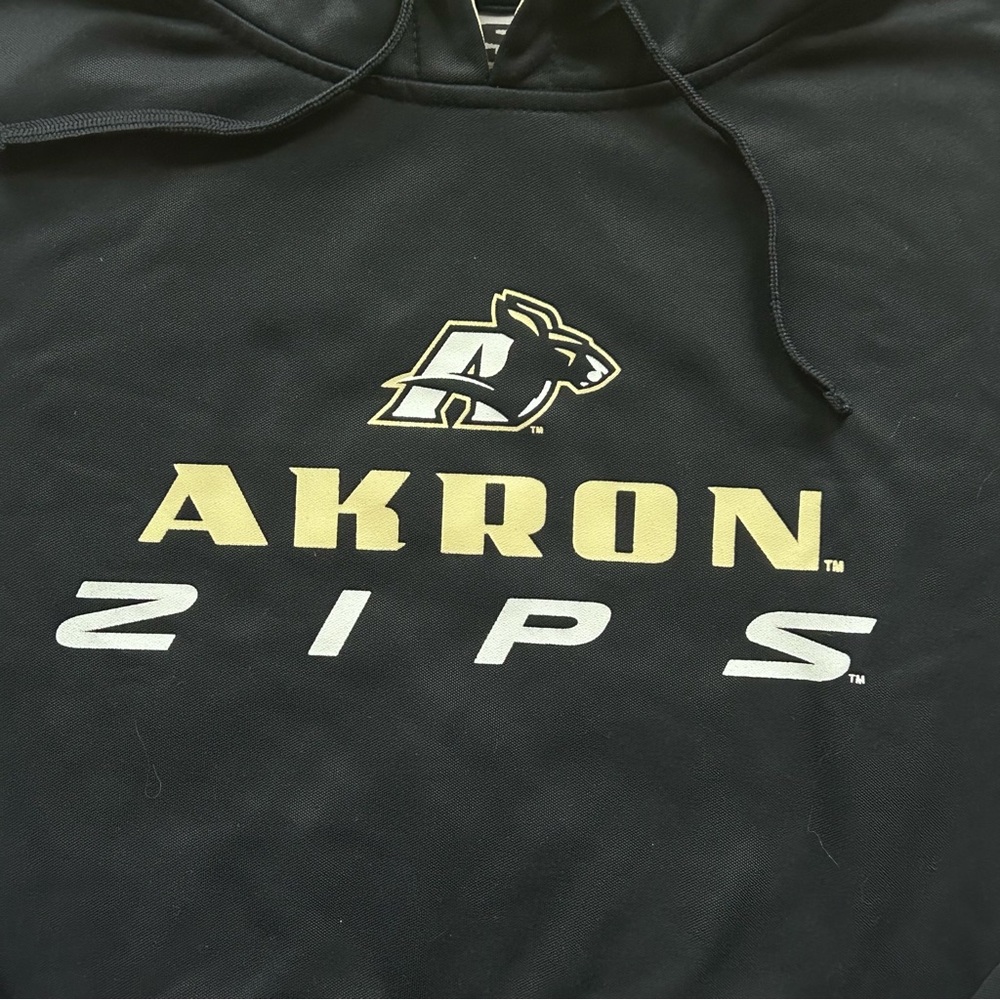 University of Akron Zip Navy Blue Hoodie Sweatshirt Size Medium - Picture 4 of 8